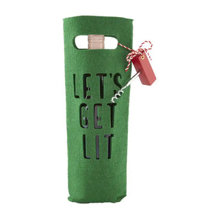 Mud Pie Get Lit Wine Bag Opener Set