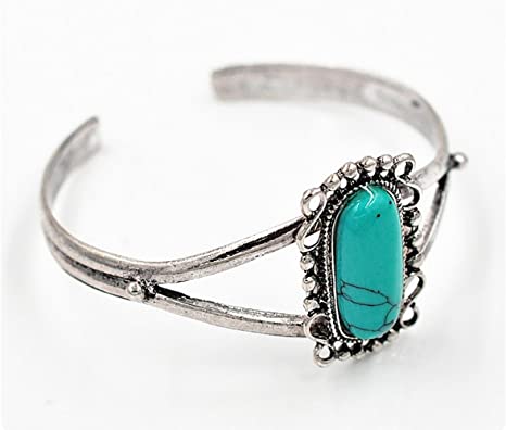 Twilight, Bella Swan, Ancient Silver Turquoise Adjustable Cuff Bracelet