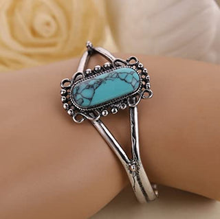 Twilight, Bella Swan, Ancient Silver Turquoise Adjustable Cuff Bracelet