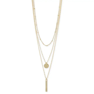 Gold Delicate Chain Charms Necklace
