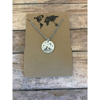 Hand Stamped Pendant Necklace Small