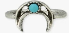 Silver Metal Symbol Charm Ring