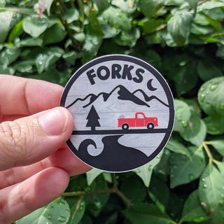 City of Forks Grey Sticker