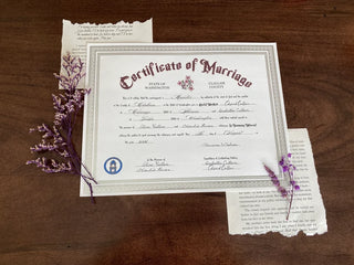 Edward + Bella Marriage License