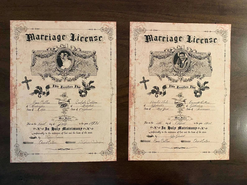 Twilight Marriage License