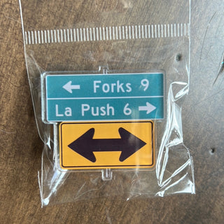Forks/La Push Sign Pin