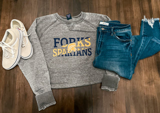 Forks Spartan's Diagonal - Women's Relay Crew Sweater