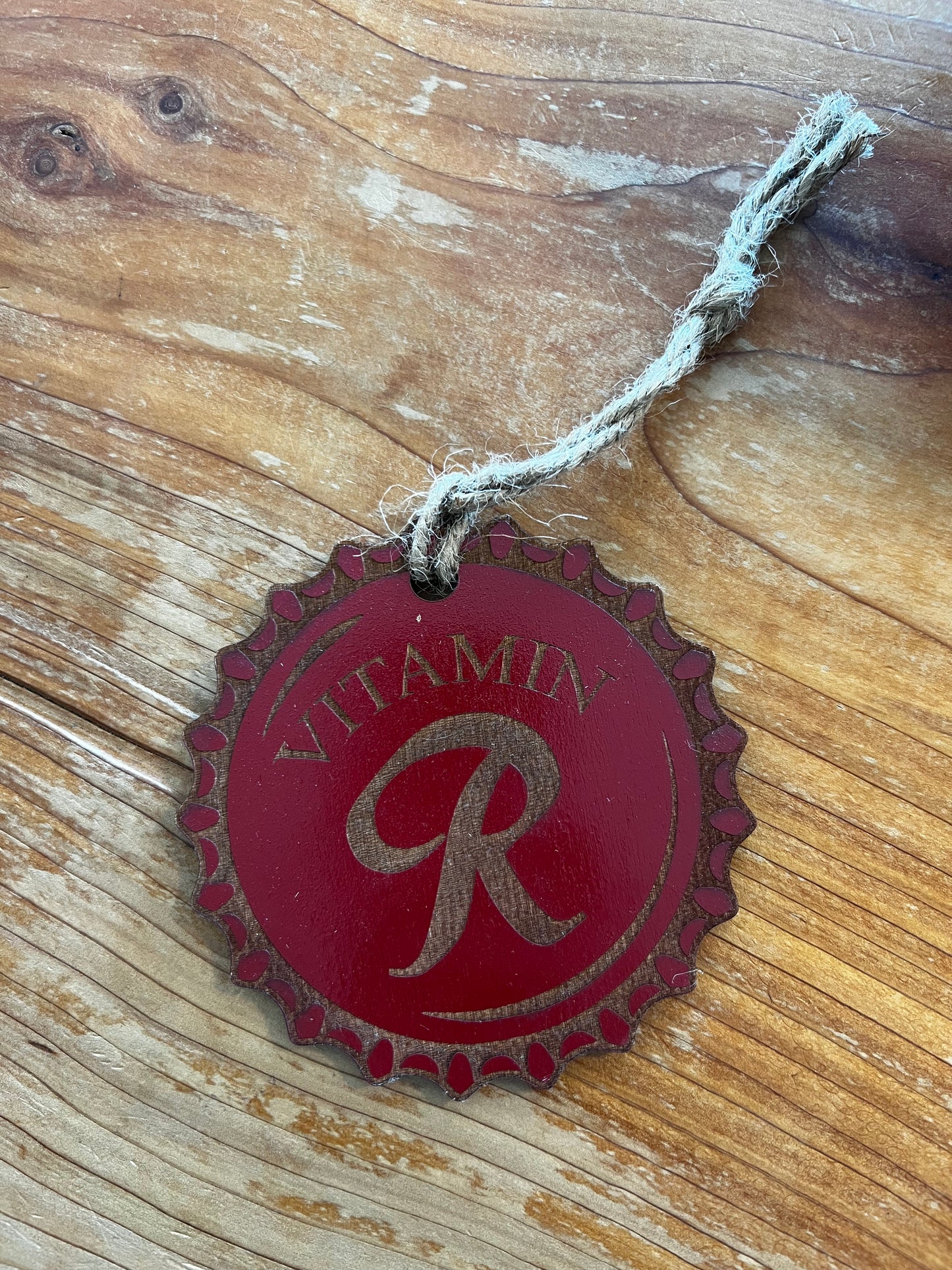Vitamin R Wooden Ornament