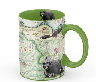 Olympic National Park Map Ceramic Mug